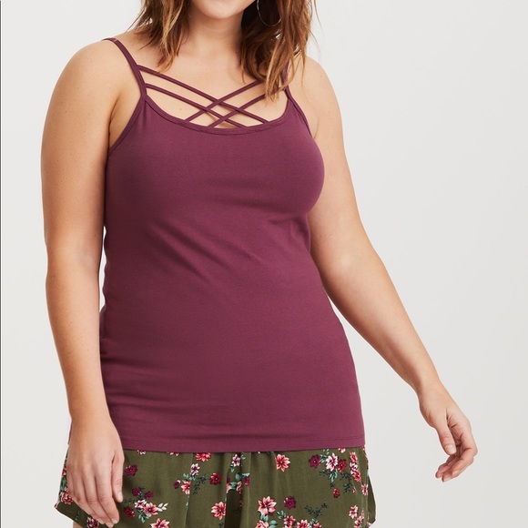torrid Tops - NWT Torrid Size 3 dusty plum Foxy Cami